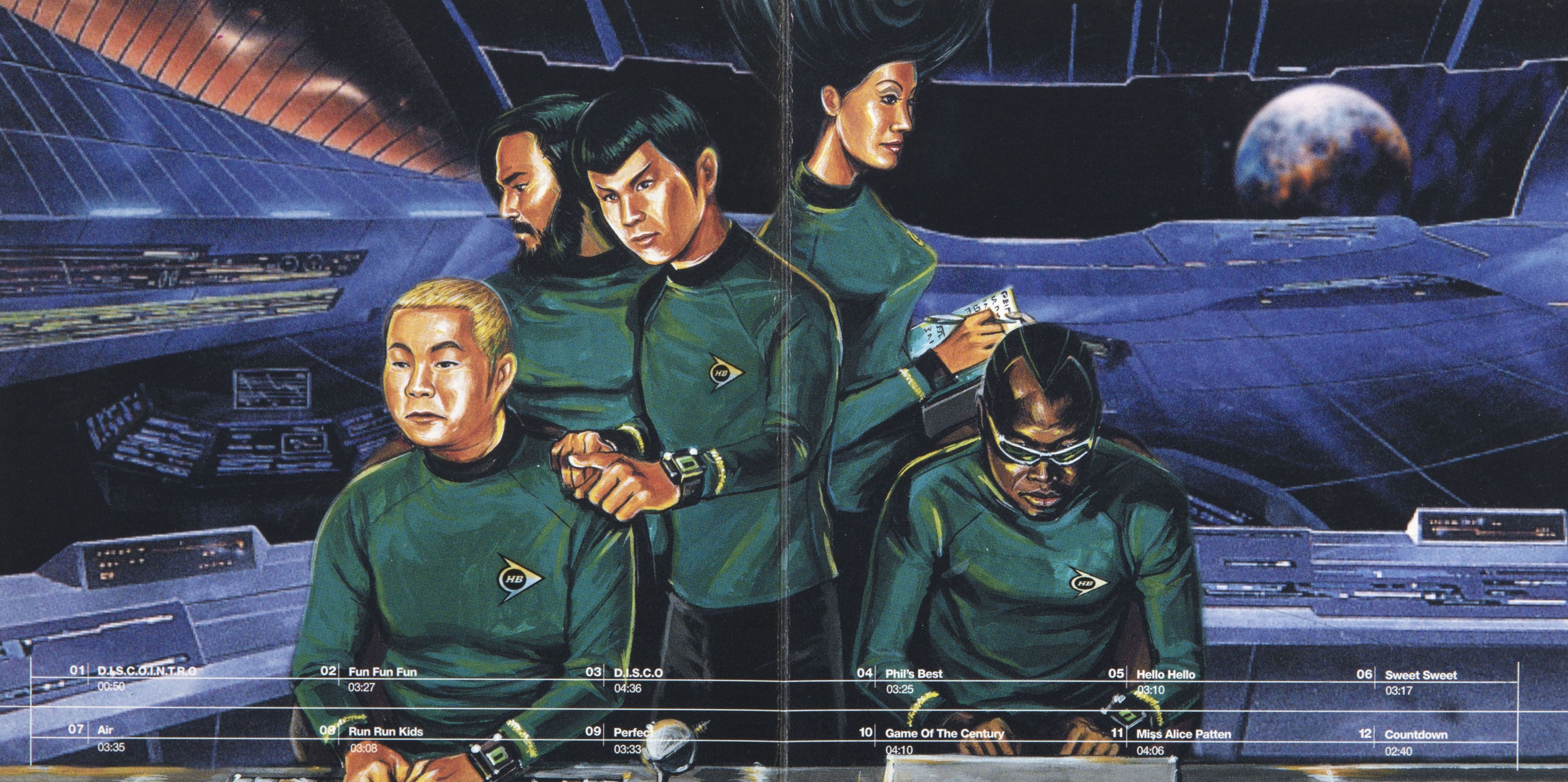 A poster from Jan Lamb’s CD album Hard Beat, referencing sci-fi media franchise Star Trek.