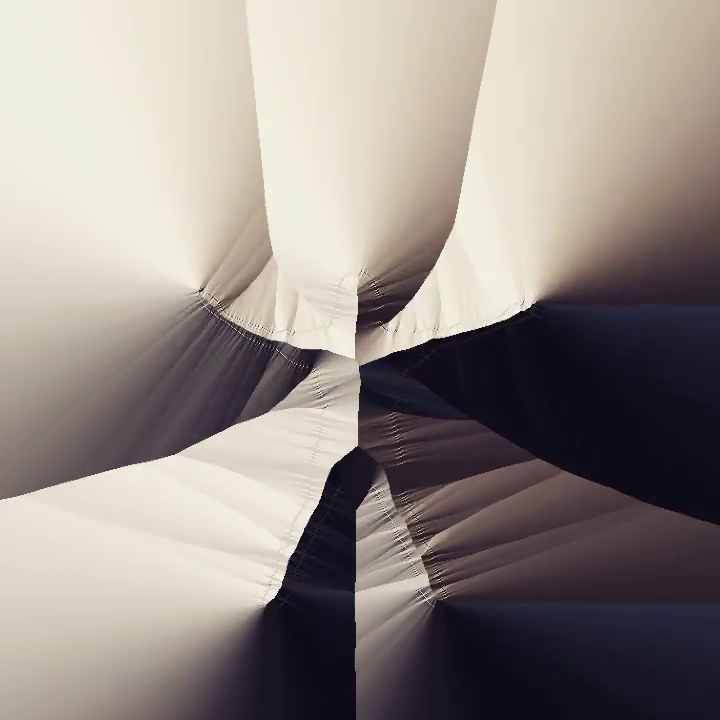 A standing figure with arms up against a metallic background